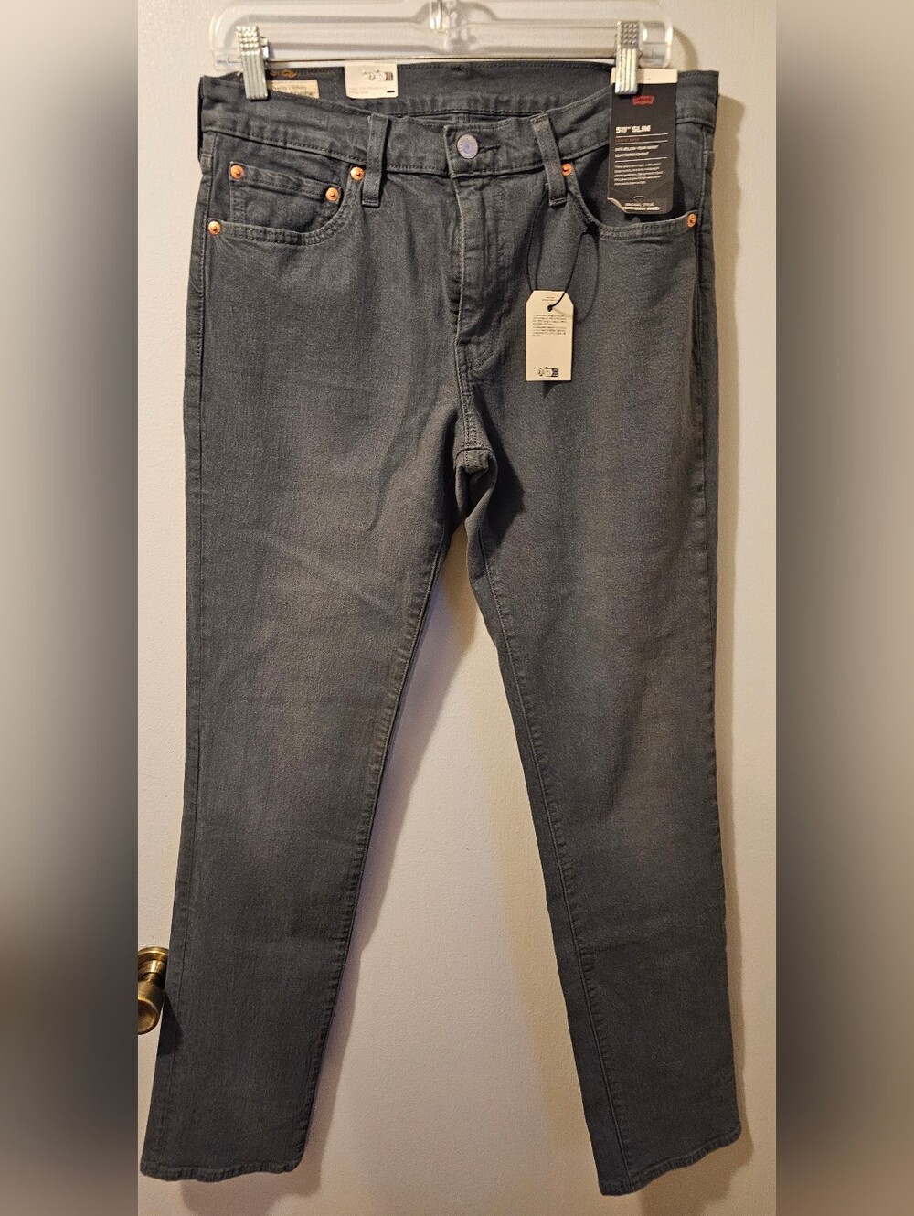 Levi's Premium 511 Slim Fit Jeans Stretch Gray Big E Men's Size 32x34 NWT